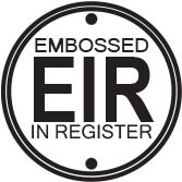 Embossed in Register Logo