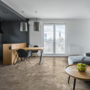Living Room With RockLock Plus Klondike Floor
